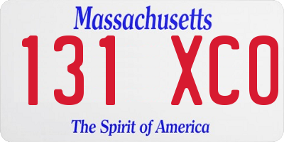 MA license plate 131XC0