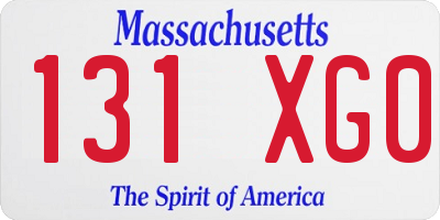 MA license plate 131XG0