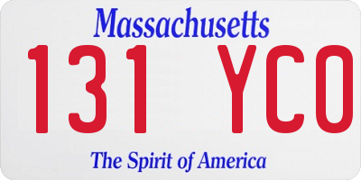 MA license plate 131YC0