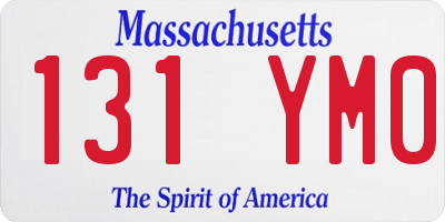 MA license plate 131YM0