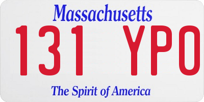 MA license plate 131YP0