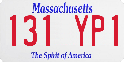 MA license plate 131YP1
