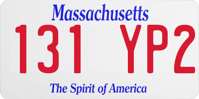 MA license plate 131YP2