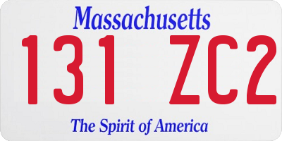 MA license plate 131ZC2