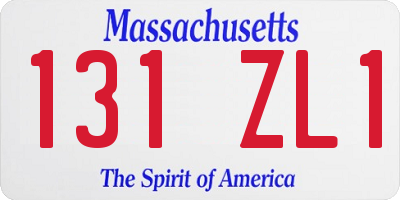 MA license plate 131ZL1