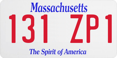MA license plate 131ZP1