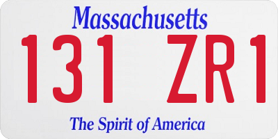 MA license plate 131ZR1