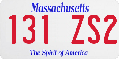 MA license plate 131ZS2