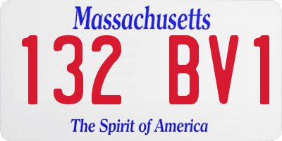 MA license plate 132BV1