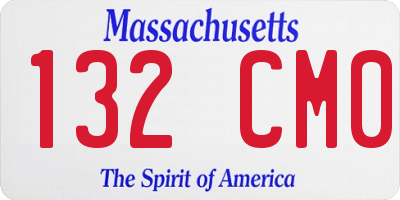 MA license plate 132CM0