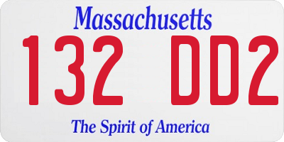 MA license plate 132DD2