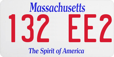 MA license plate 132EE2