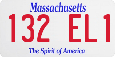 MA license plate 132EL1