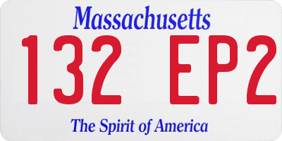 MA license plate 132EP2