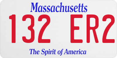 MA license plate 132ER2