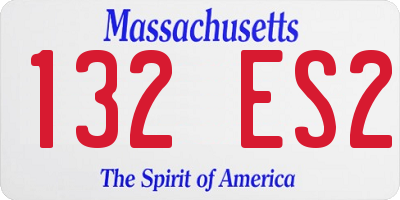 MA license plate 132ES2