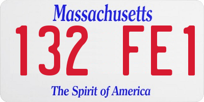 MA license plate 132FE1