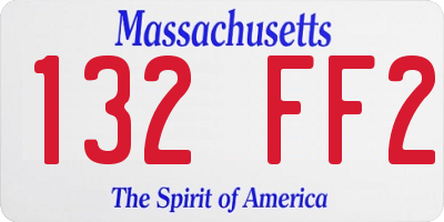 MA license plate 132FF2