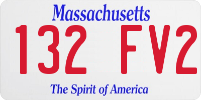 MA license plate 132FV2