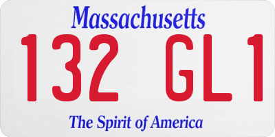 MA license plate 132GL1