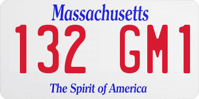 MA license plate 132GM1