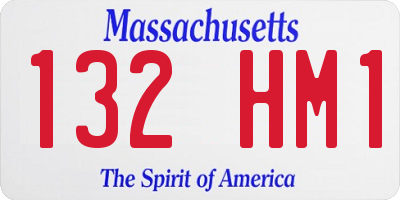 MA license plate 132HM1