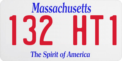 MA license plate 132HT1