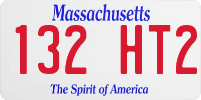 MA license plate 132HT2