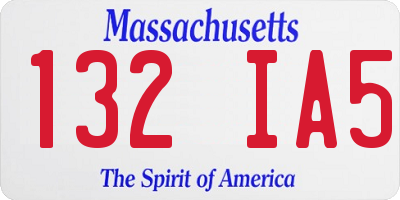 MA license plate 132IA5
