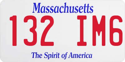 MA license plate 132IM6