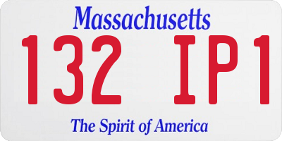 MA license plate 132IP1