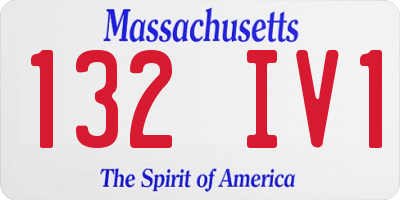 MA license plate 132IV1