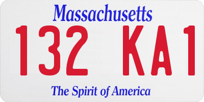 MA license plate 132KA1