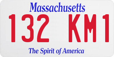 MA license plate 132KM1
