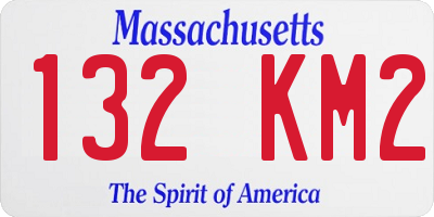 MA license plate 132KM2