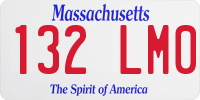 MA license plate 132LM0