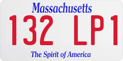 MA license plate 132LP1
