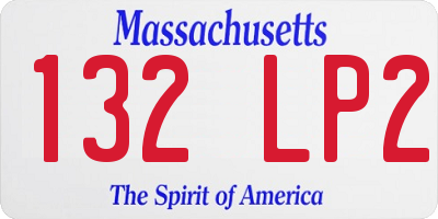 MA license plate 132LP2