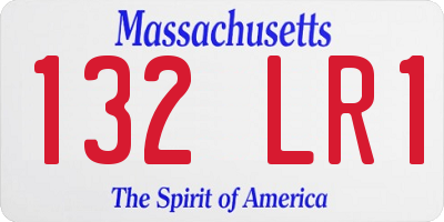 MA license plate 132LR1