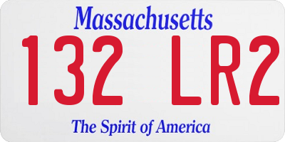 MA license plate 132LR2