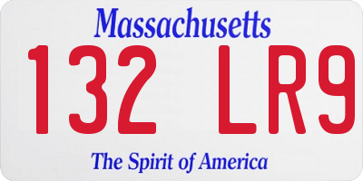 MA license plate 132LR9