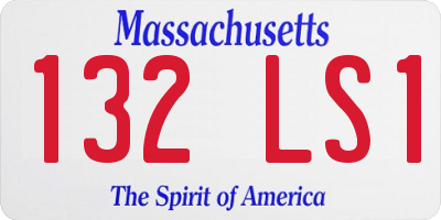 MA license plate 132LS1