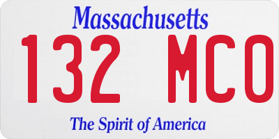 MA license plate 132MC0