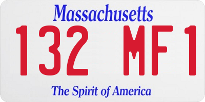 MA license plate 132MF1