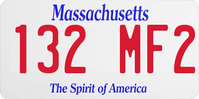 MA license plate 132MF2