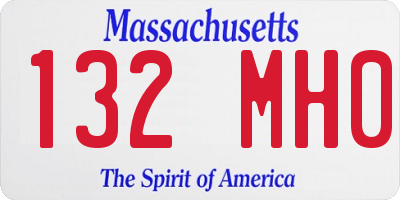 MA license plate 132MH0