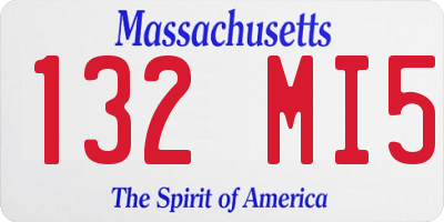 MA license plate 132MI5