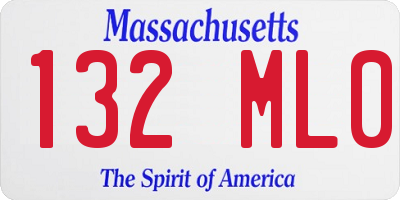MA license plate 132ML0