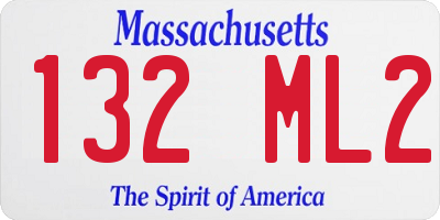 MA license plate 132ML2