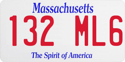 MA license plate 132ML6